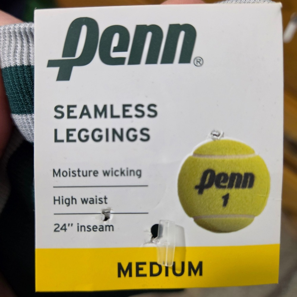 Penn Seamless Leggings Women Med Green New High Waist Moisture Wicking PEGF26158